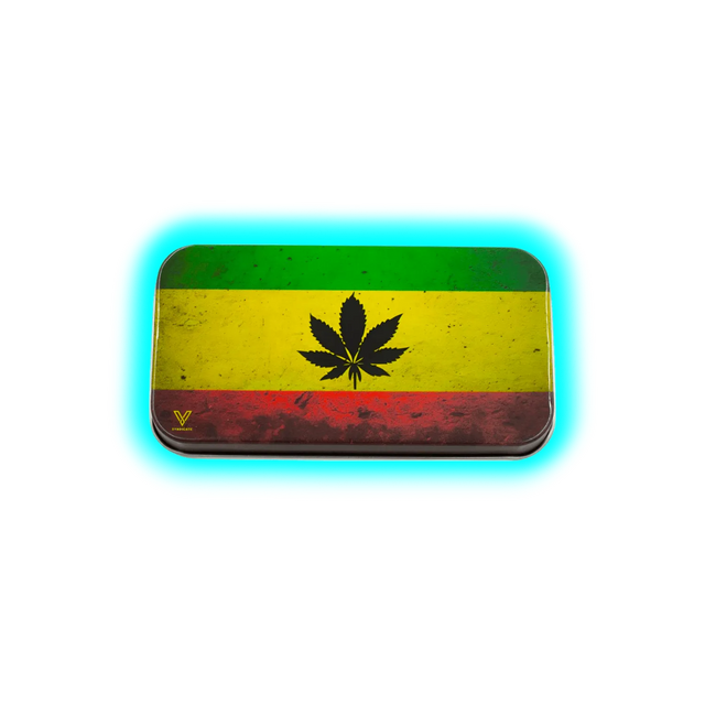 V Syndicate Syndicase Tin Box - Rasta Leaf