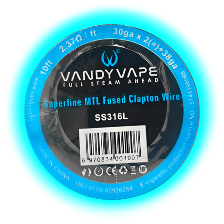 Vandy Vape Superfine MTL Fused Clapton Wire SS316L 30ga x 2 + 38ga