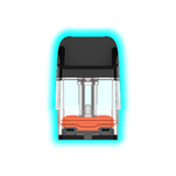 Pod mit schwarzem Mundstück und transparentem Tank mit orangefarbenem Element im Inneren