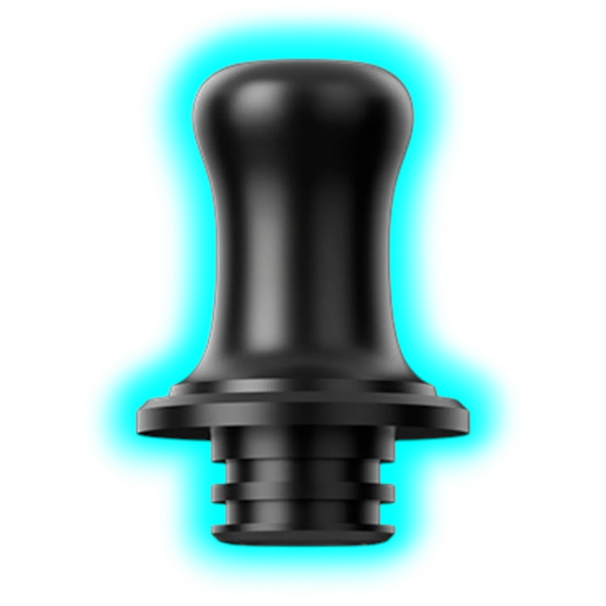 Schwarzer Drip-Tip mit 510er Anschluss und abgerundetem oberen Ende