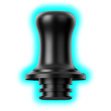 Schwarzer Drip-Tip mit 510er Anschluss und abgerundetem oberen Ende