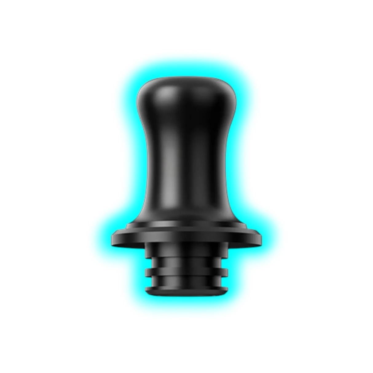 Schwarzer Drip-Tip mit 510er Anschluss und abgerundetem oberen Ende