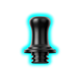 Schwarzer Drip-Tip mit 510er Anschluss und abgerundetem oberen Ende