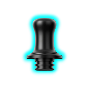 Schwarzer Drip-Tip mit 510er Anschluss und abgerundetem oberen Ende