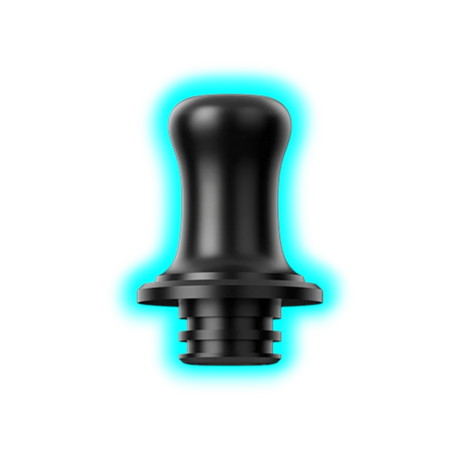 Schwarzer Drip-Tip mit 510er Anschluss und abgerundetem oberen Ende