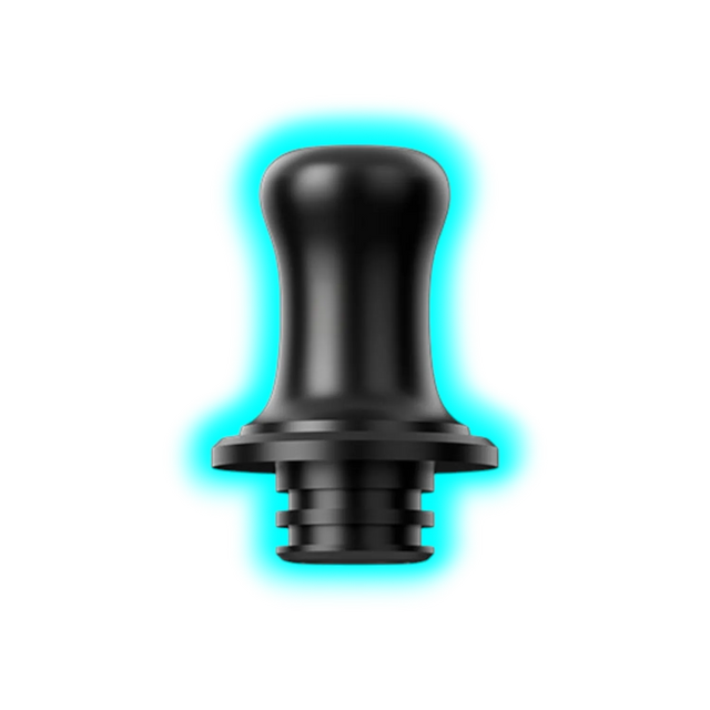 Schwarzer Drip-Tip mit 510er Anschluss und abgerundetem oberen Ende