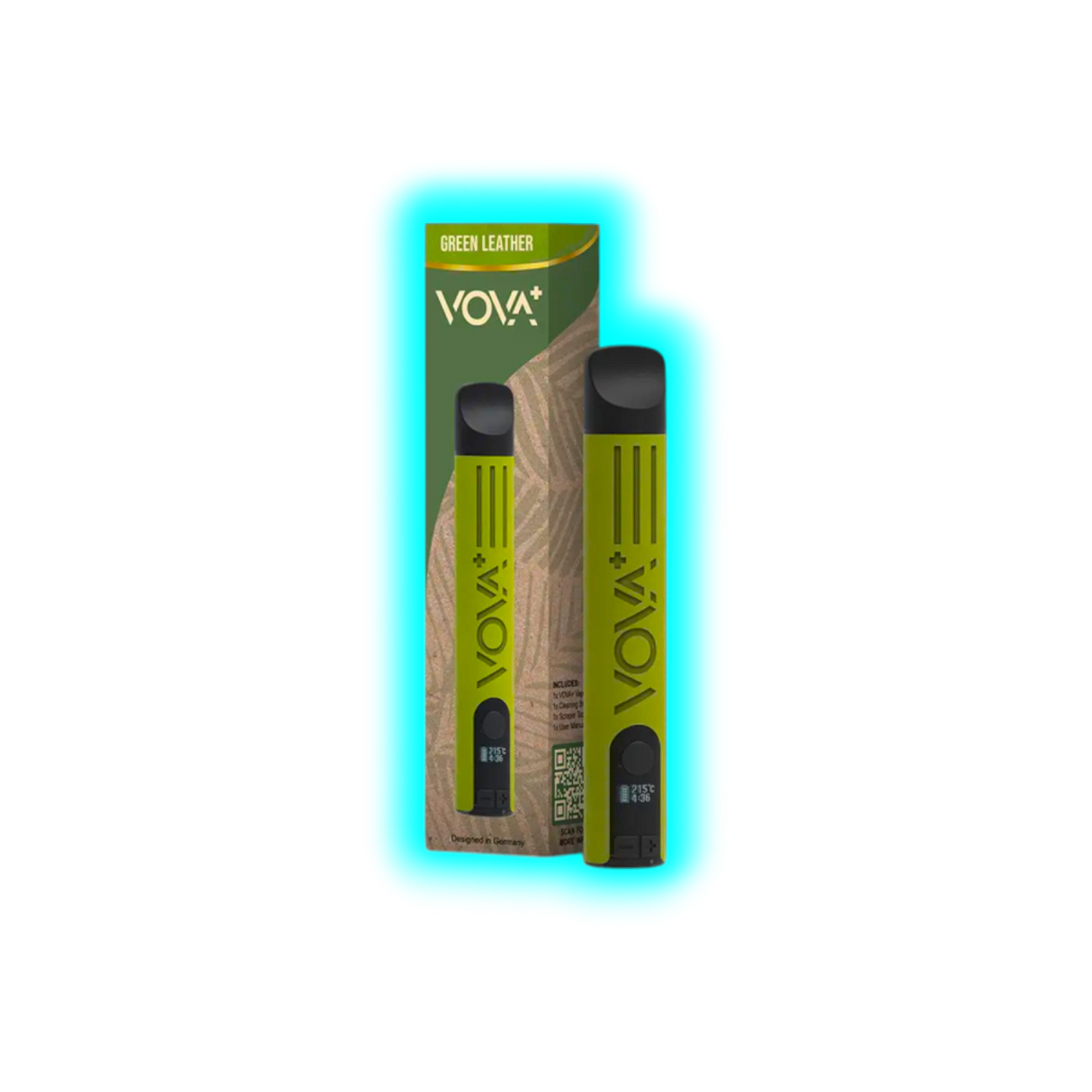 VOVA Plus Portable Dry Herb Vaporizer Green Leather