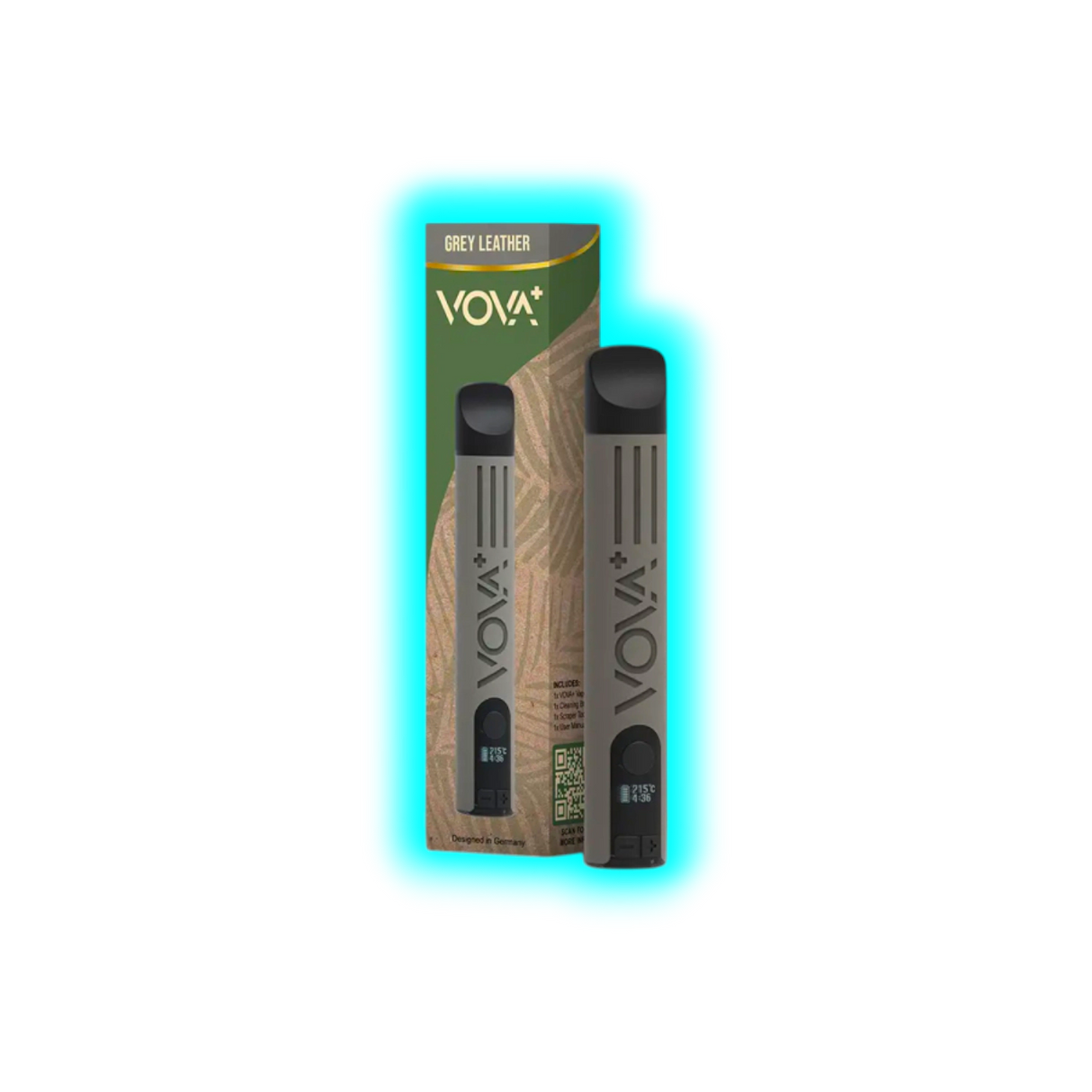 VOVA Plus Portable Dry Herb Vaporizer Grey Leather