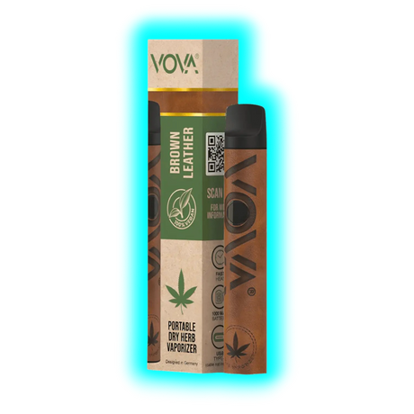VOVA Portable Dry Herb Vaporizer Brown Leather