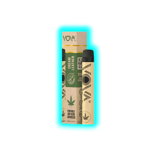 VOVA Portable Dry Herb Vaporizer Cream Leather