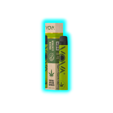 VOVA Portable Dry Herb Vaporizer Green Leather