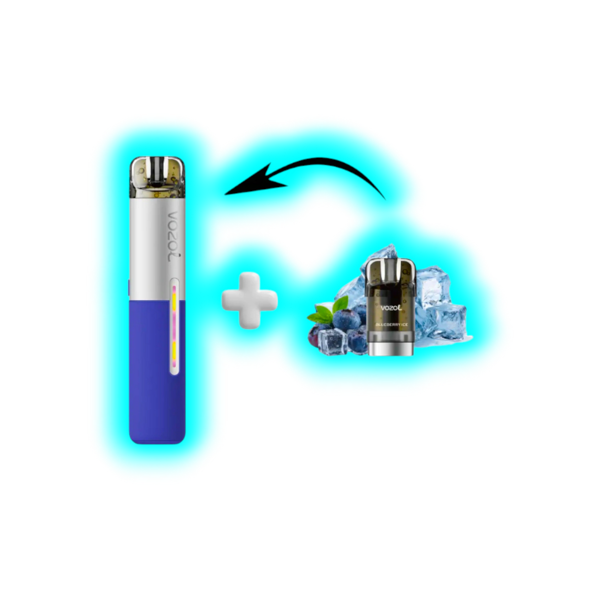 Vozol Sleek Starter Kit Blueberry Ice 20mg