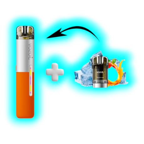 Vozol Sleek Starter Kit Peach Ice 20mg