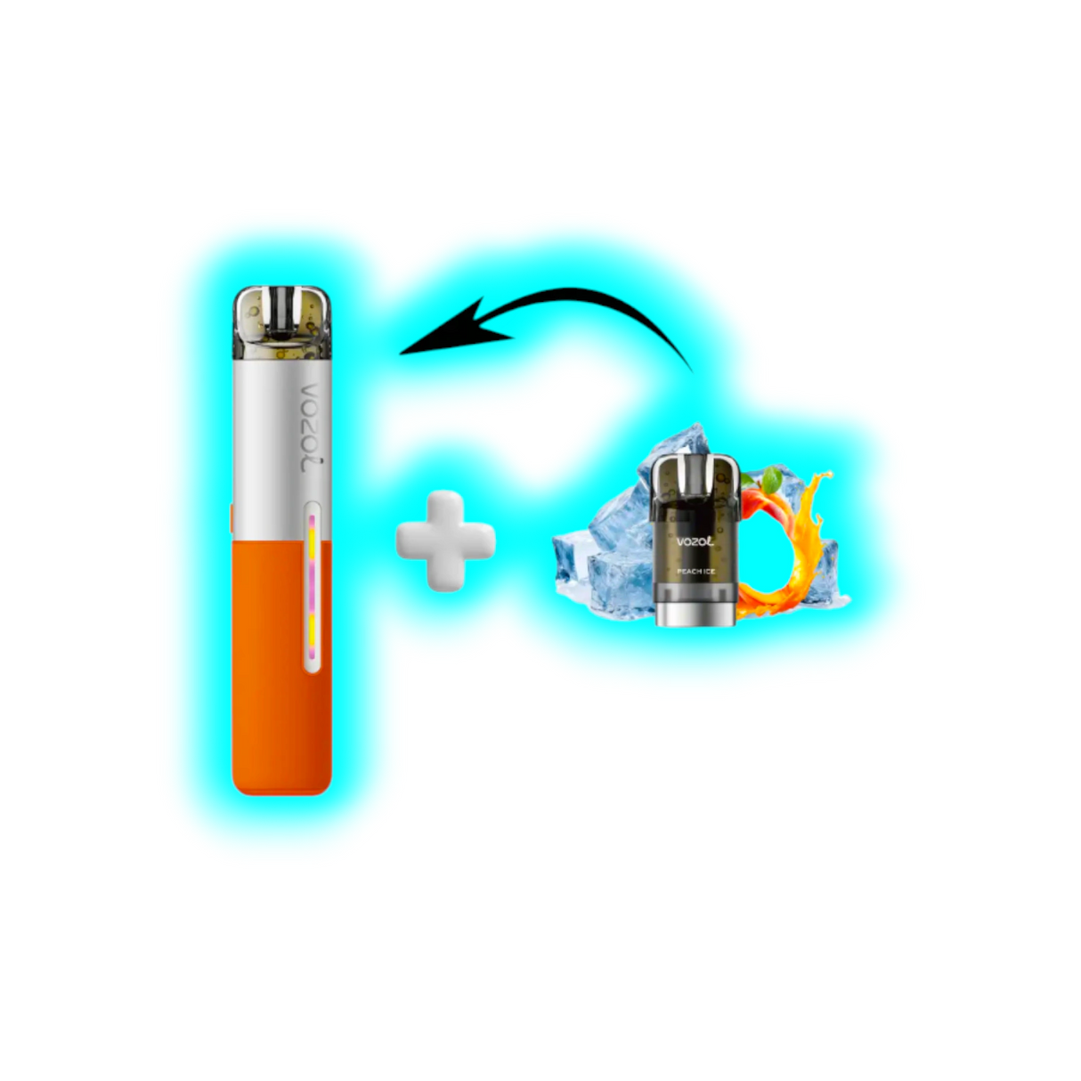Vozol Sleek Starter Kit Peach Ice 20mg