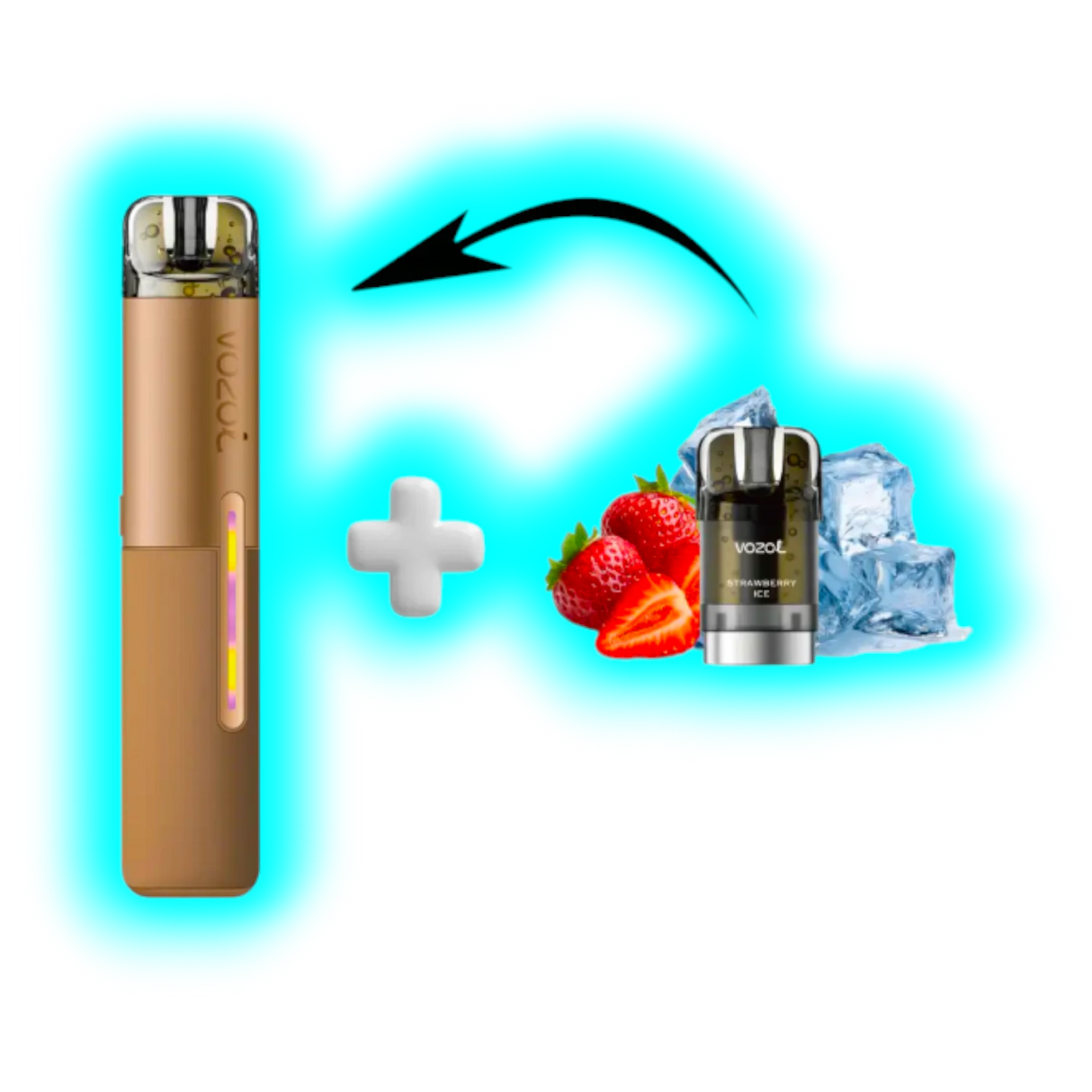 Vozol Sleek Starter Kit Strawberry Ice 20mg