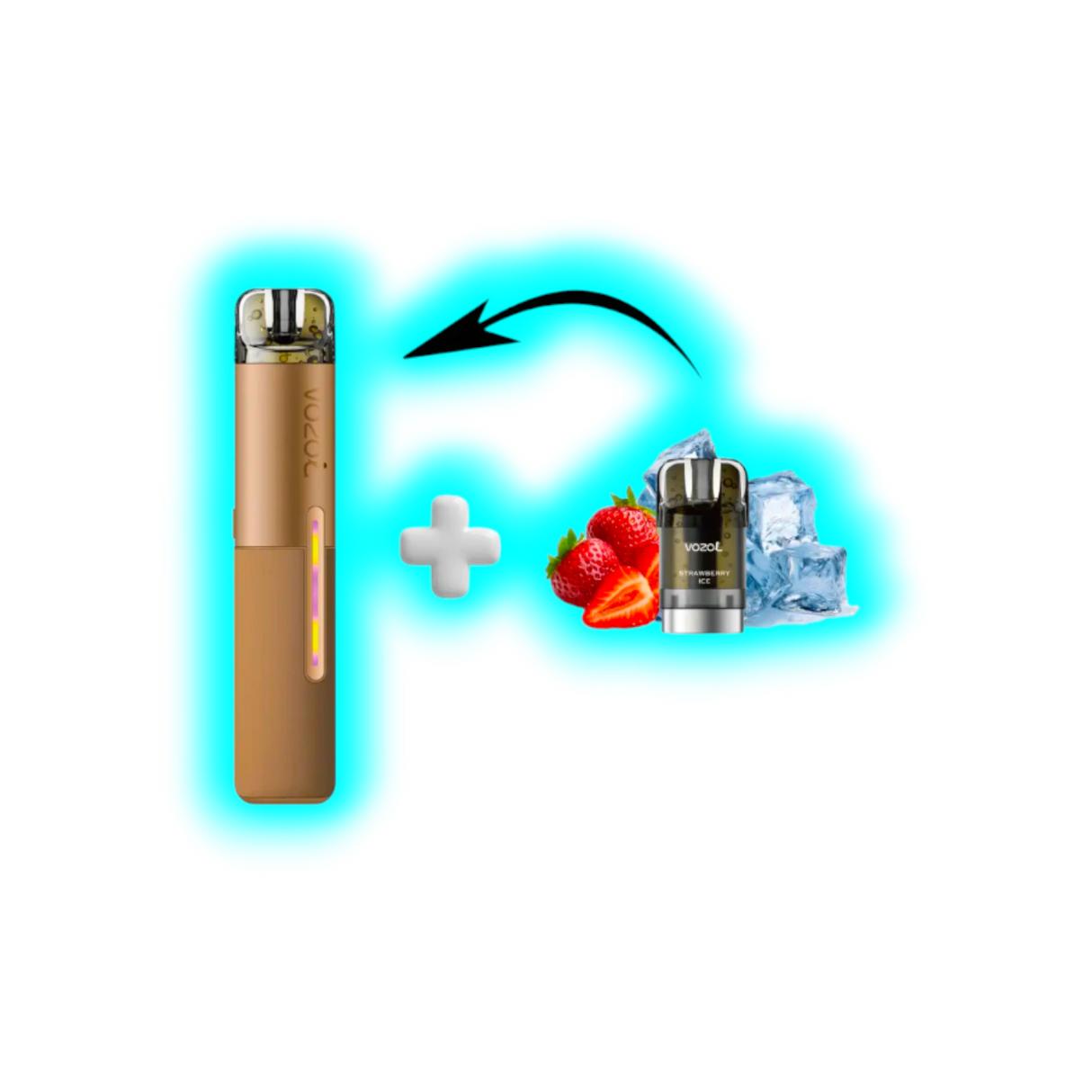 Vozol Sleek Starter Kit Strawberry Ice 20mg
