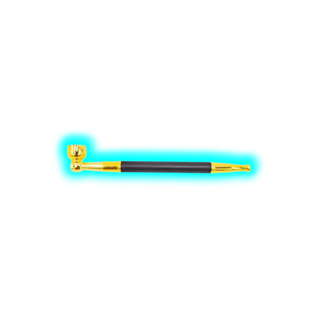 Weed Pipe Brass Ebony 15.5cm