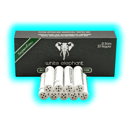 White Elephant Activated Charcoal Filters 9mm 20pcs