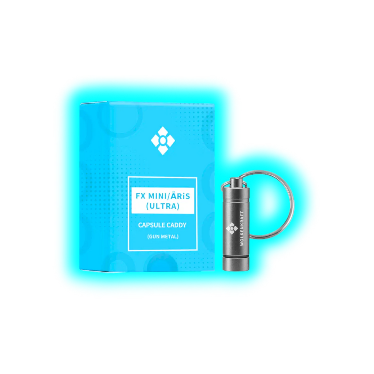 Wolkenkraft FX MINI | ÄRiS (ULTRA) Empty Capsule Caddy for 2 Caps Gun Metal